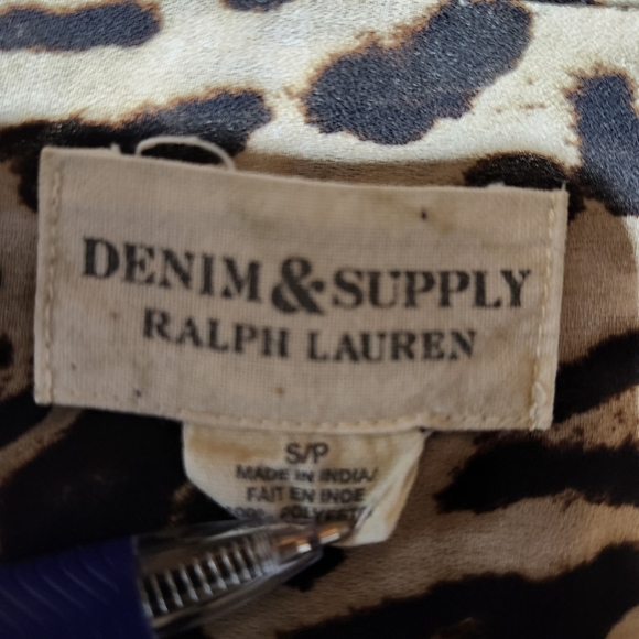 Denim and supply women's blouse top button-down size S animal prints - Picture 4 of 7